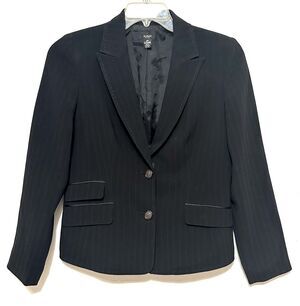 Alfani Blazer Suit Jacket Coat Women’s 8P Black Pinstripe Business Upscale